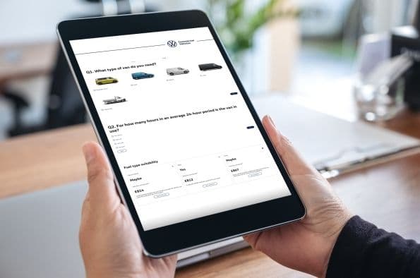 Volkswagen Commercial Vehicles’ digital tool helps businesses looking to go electric
