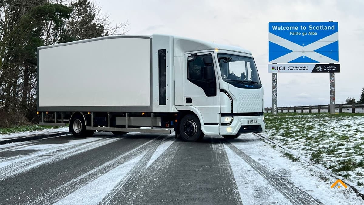 Tevva hydrogen-electric truck clocks up 350 miles in wintry range test