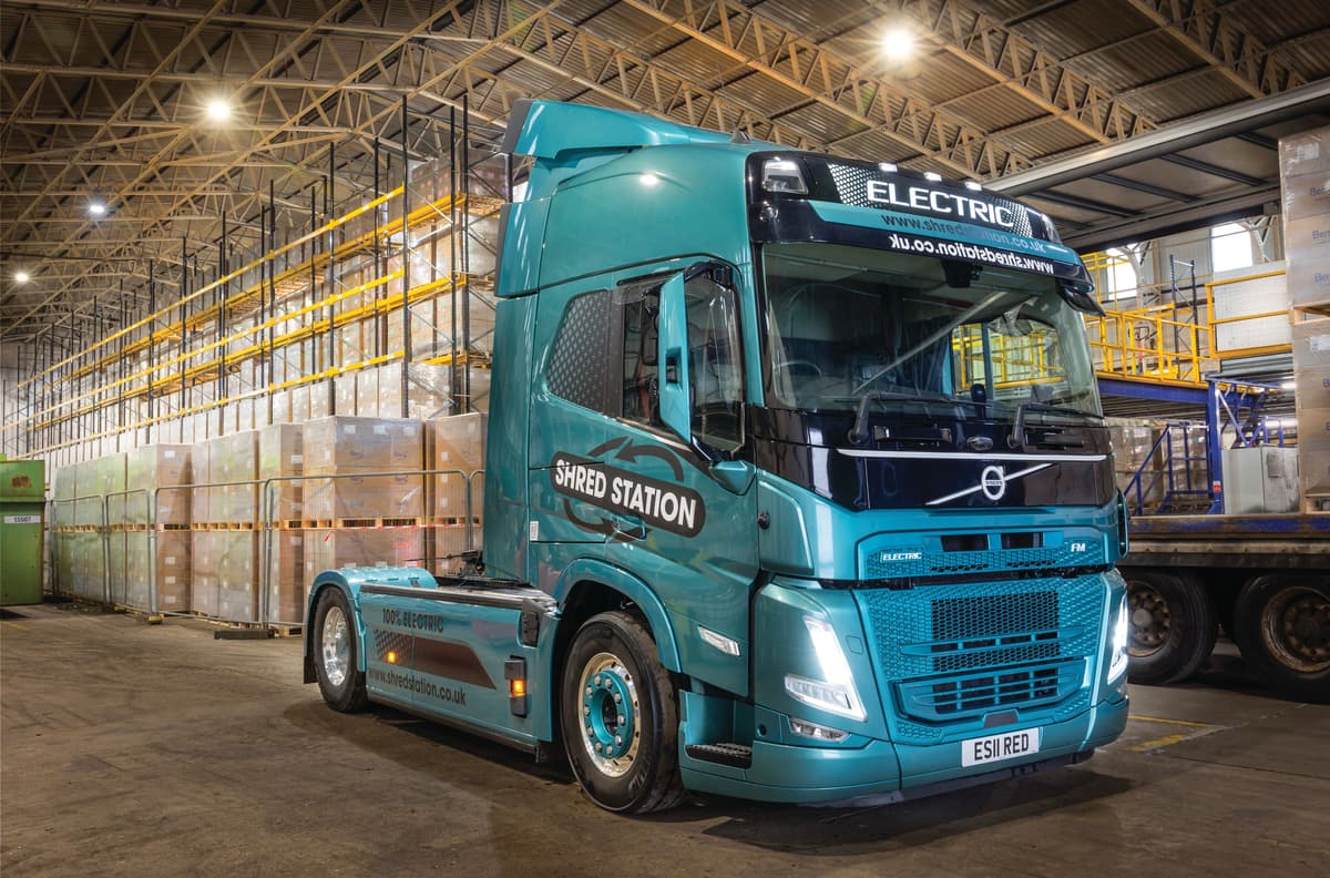Having already electrified its forklift fleet, Shred Station has now welcomed its first electric tractor unit in the form of a Volvo FM Electric
