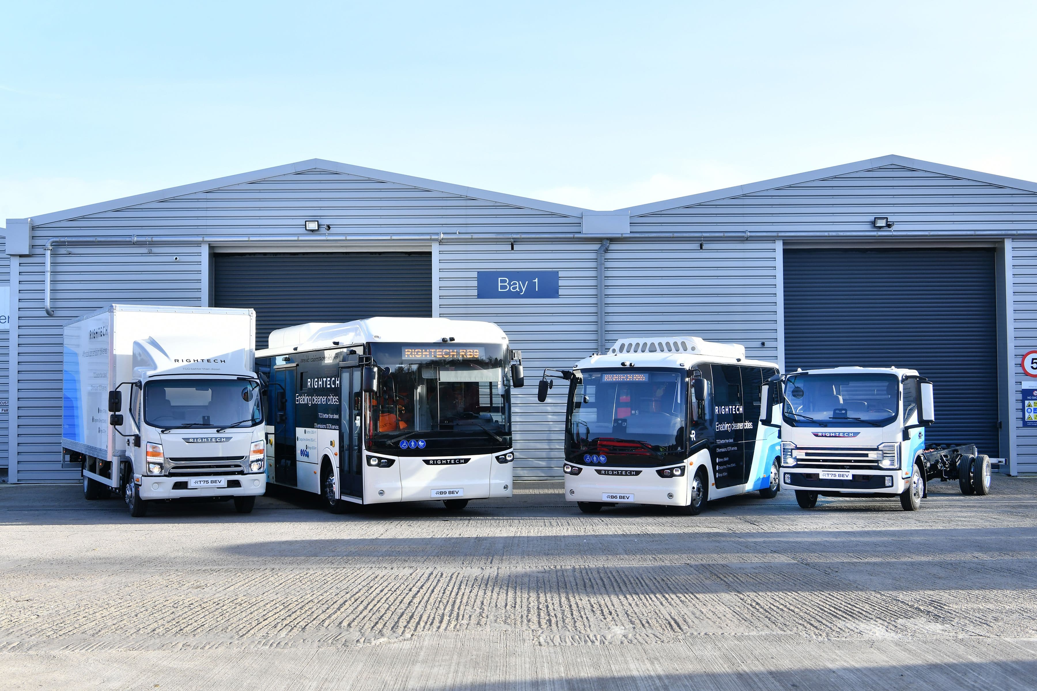 Wrightbus has unveiled four new electric vehicles under its new Rightech brand as part of its ambition to become a global leader in zero-emission transport