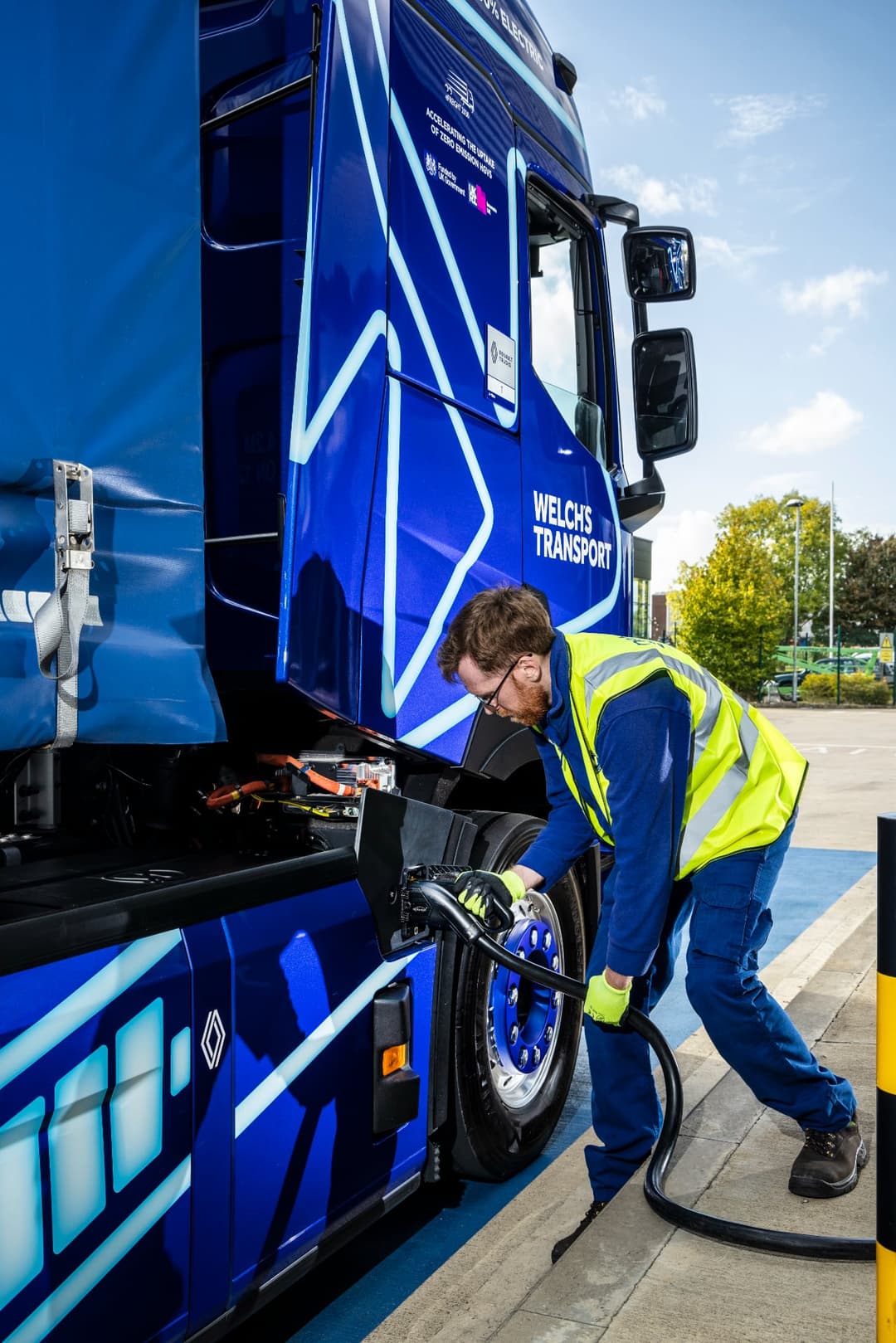Truck being charged