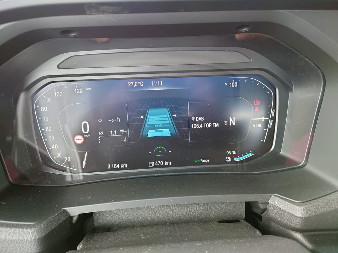 Heads Up Display of MAN truck